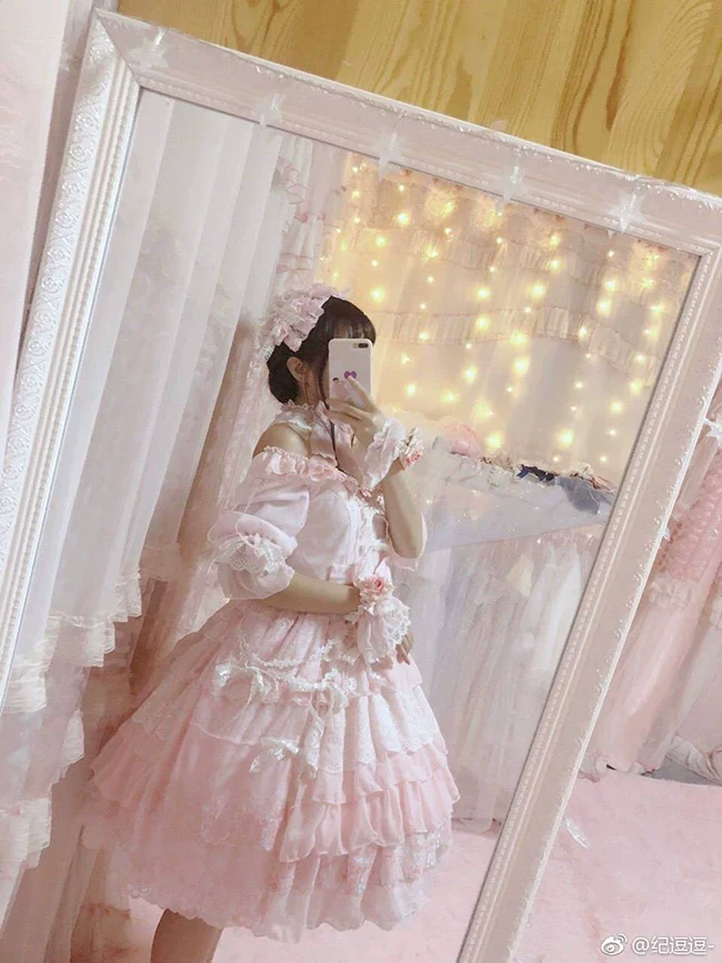 Dawn Wedding - Sweet Lolita OP Dress, Layered Hem - Image 16