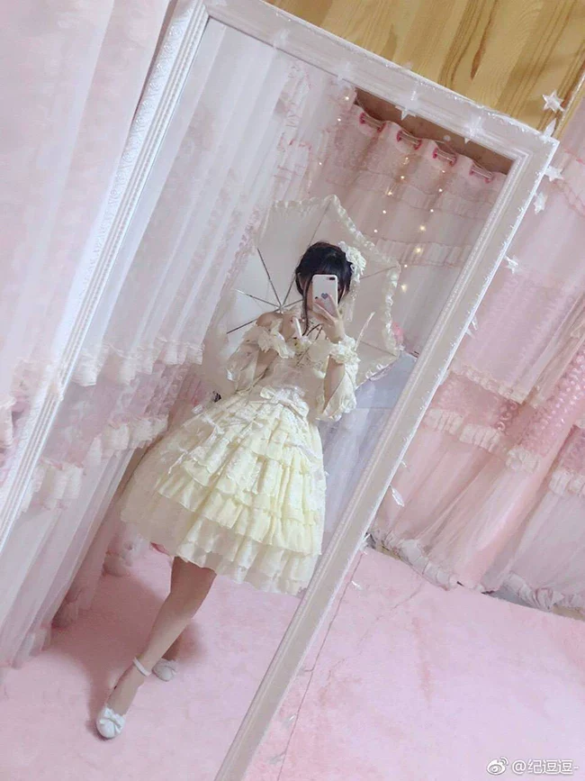 Dawn Wedding - Sweet Lolita OP Dress, Layered Hem - Image 17