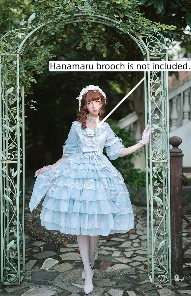 Dawn Wedding - Sweet Lolita OP Dress, Layered Hem - Image 5