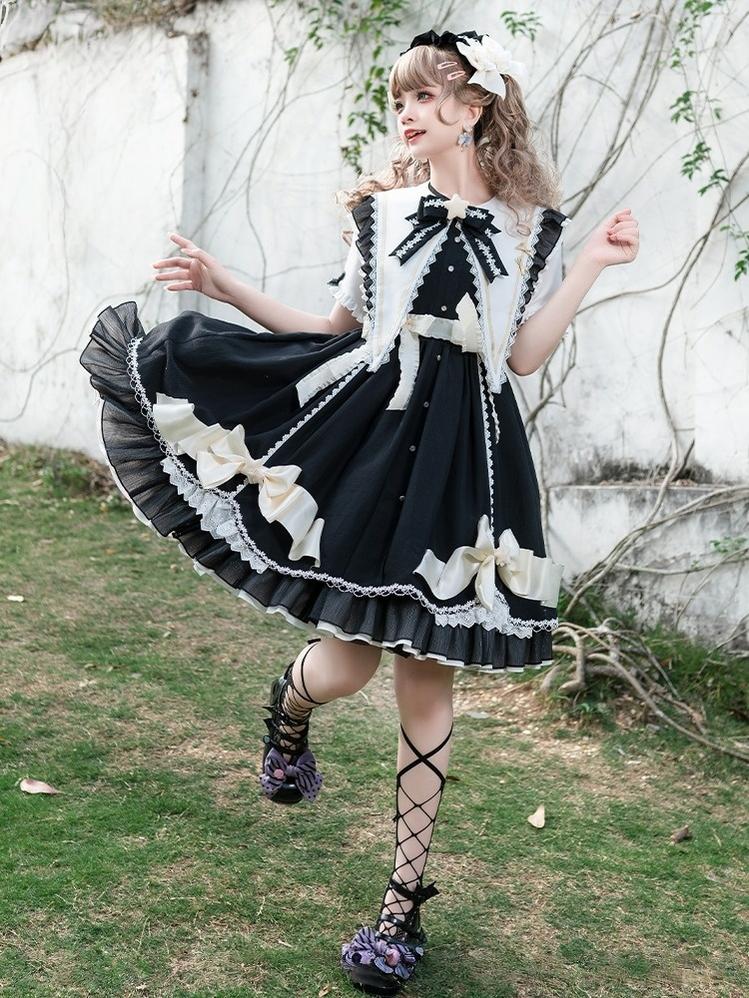 Sleep Star - Sweet Lolita OP Dress, Long / Short Sleeve - Image 10