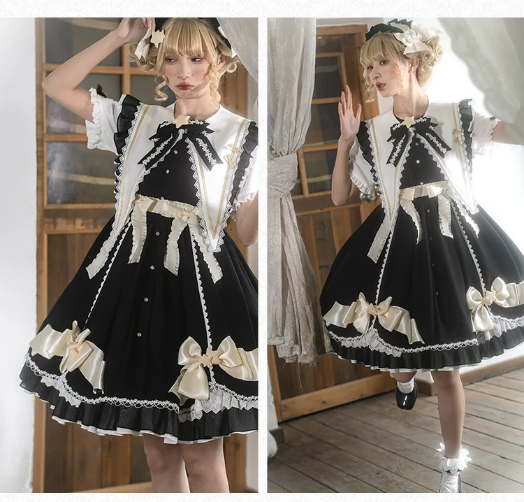 Sleep Star - Sweet Lolita OP Dress, Long / Short Sleeve - Image 11