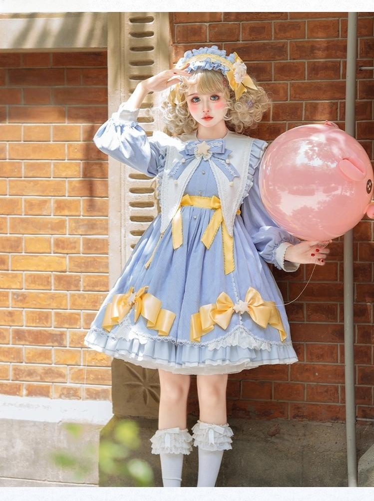 Sleep Star - Sweet Lolita OP Dress, Long / Short Sleeve - Image 13