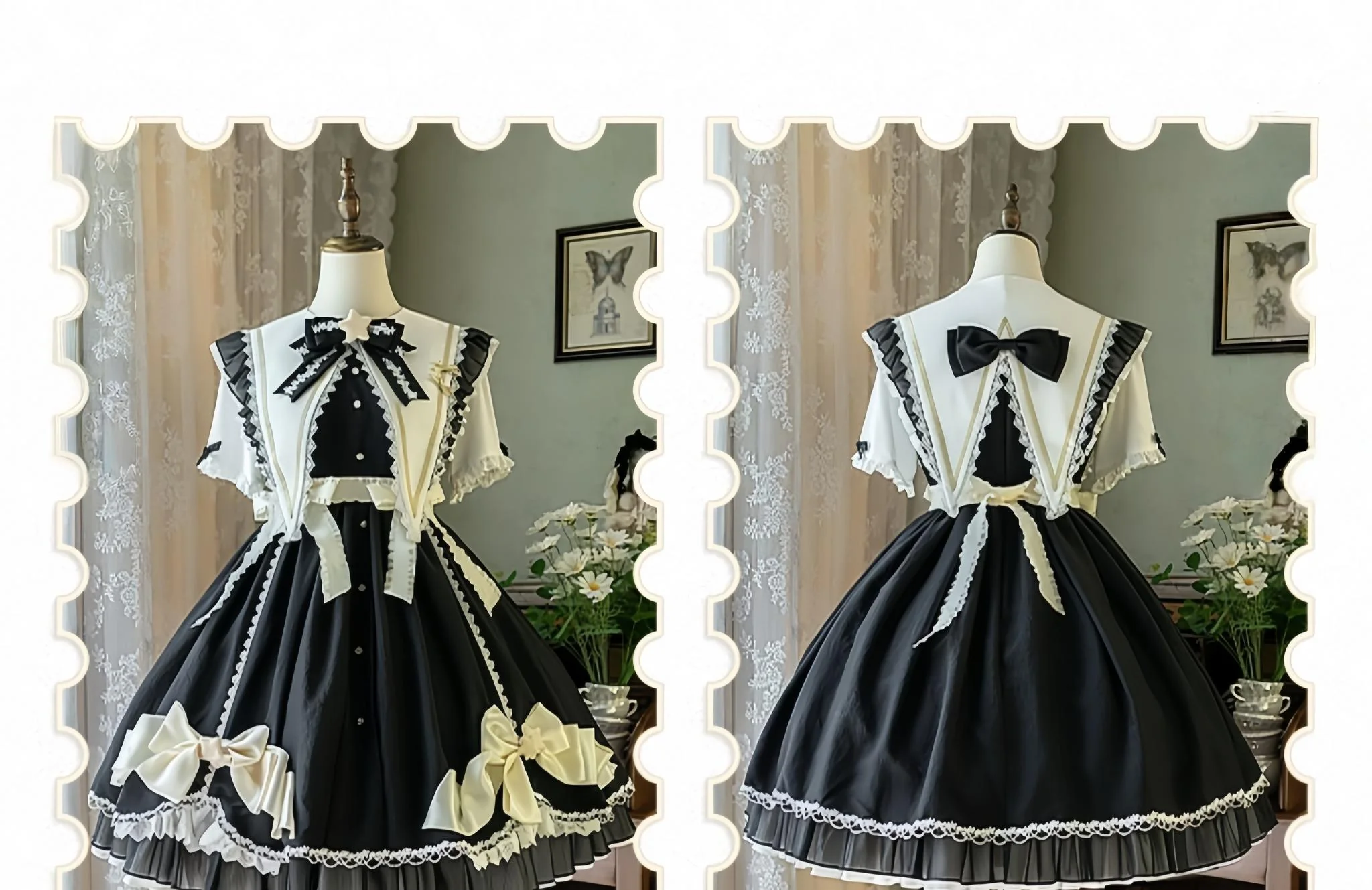Sleep Star - Sweet Lolita OP Dress, Long / Short Sleeve - Image 22
