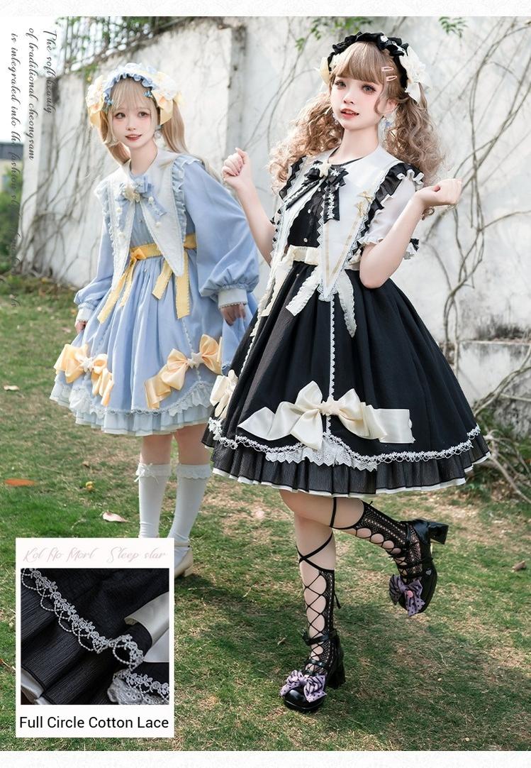 Sleep Star - Sweet Lolita OP Dress, Long / Short Sleeve - Image 5