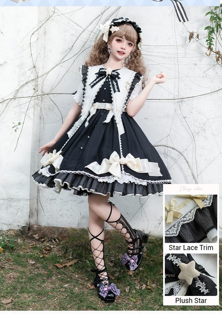 Sleep Star - Sweet Lolita OP Dress, Long / Short Sleeve - Image 8