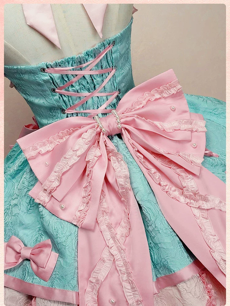 Sweetheart Petal - Sweet Lolita Petal Hem JSK Dress, Halter Neckline - Image 19