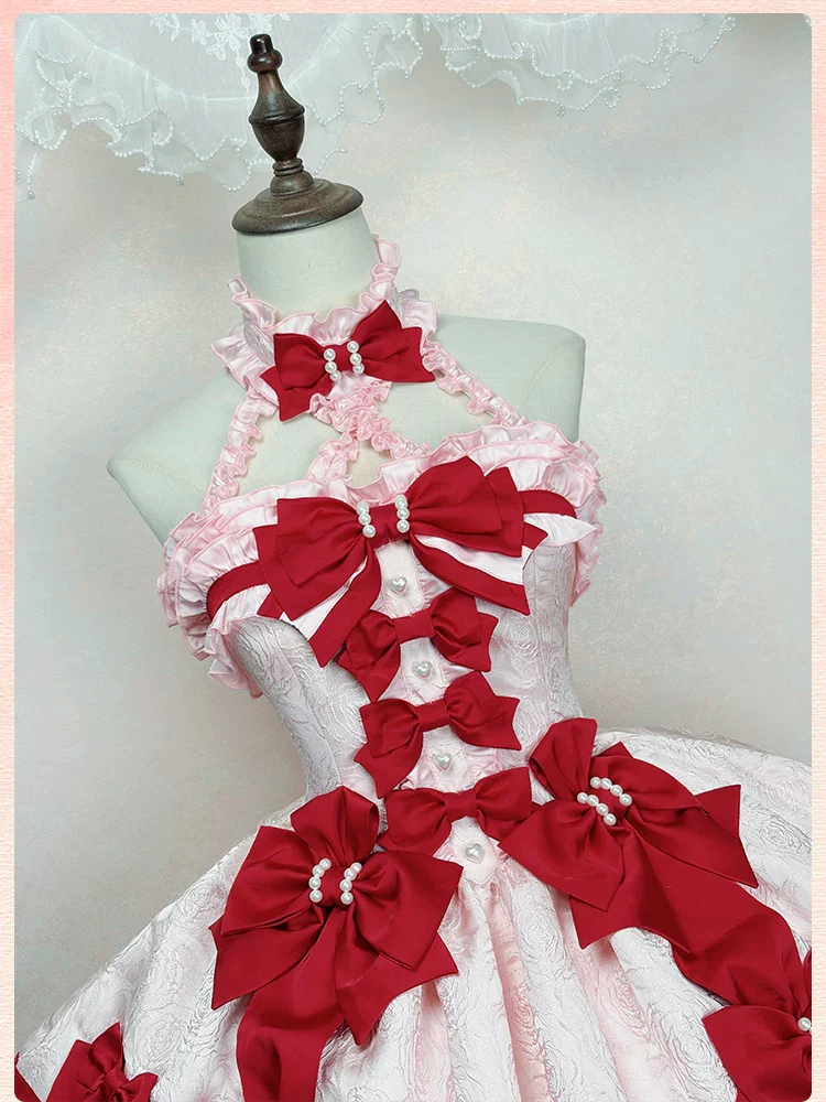 Sweetheart Petal - Sweet Lolita Petal Hem JSK Dress, Halter Neckline - Image 22