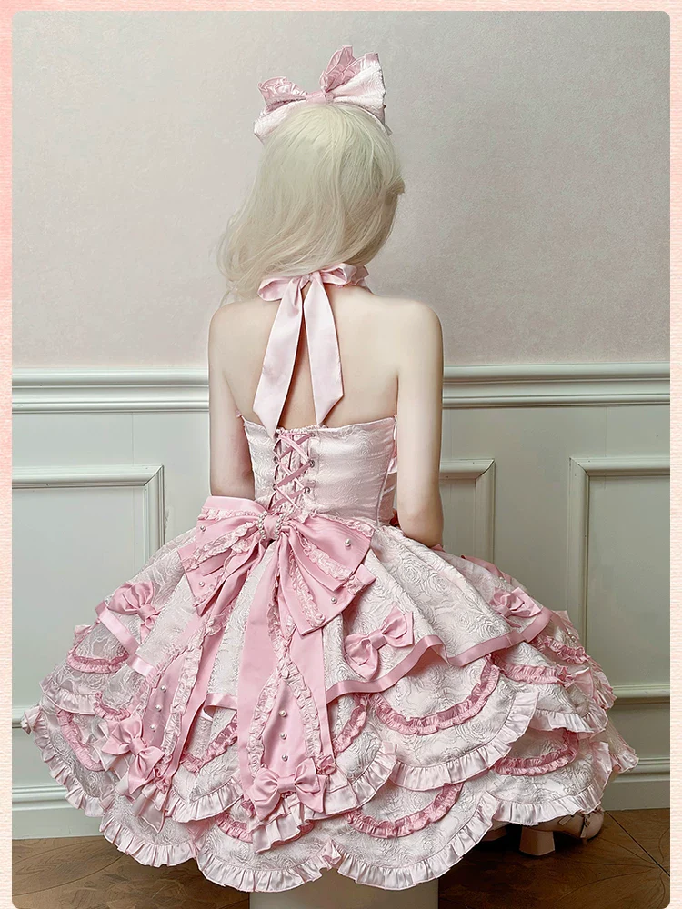 Sweetheart Petal - Sweet Lolita Petal Hem JSK Dress, Halter Neckline - Image 4