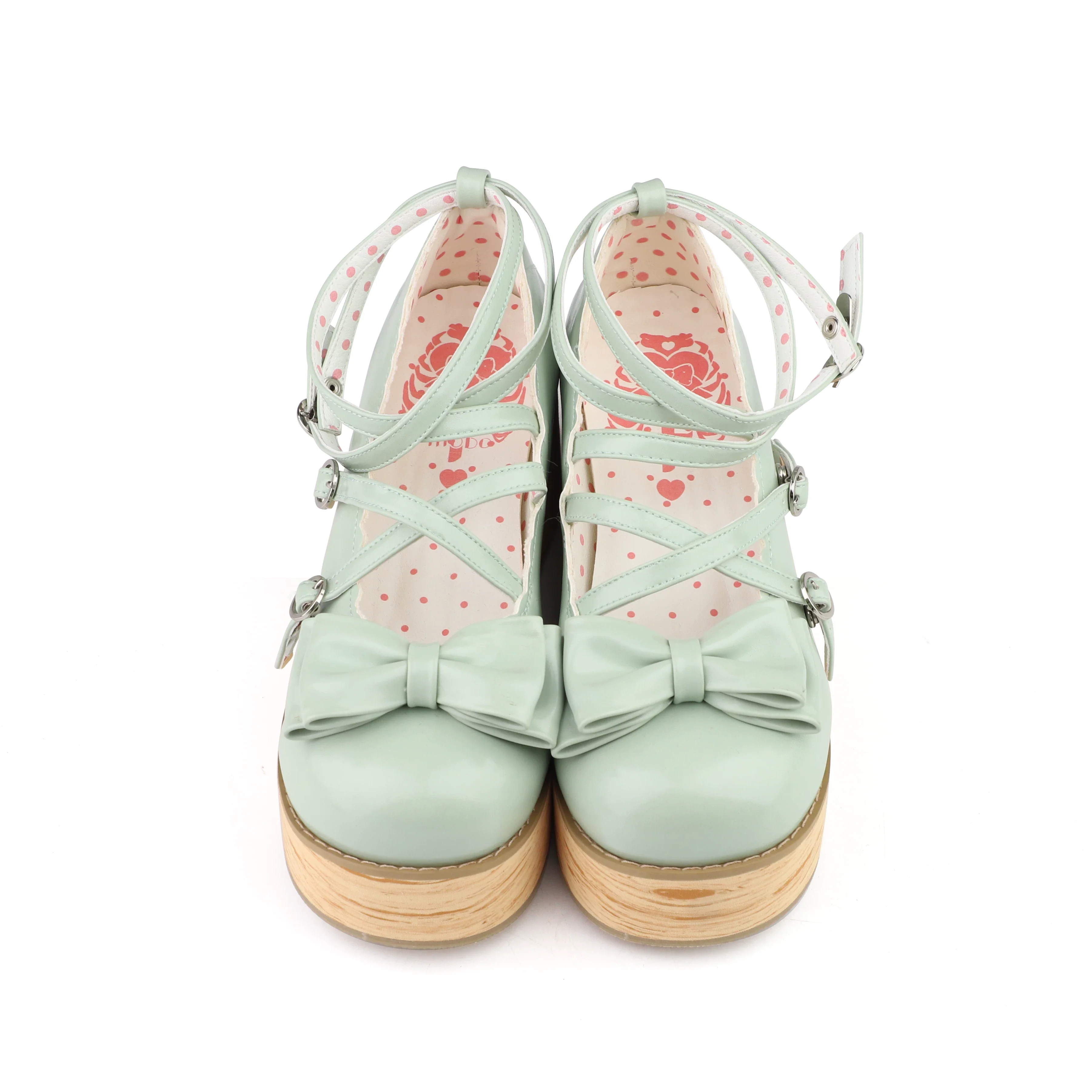 Puff Tata - Sweet Lolita Platform Shoes, Adjustable Straps - Image 20