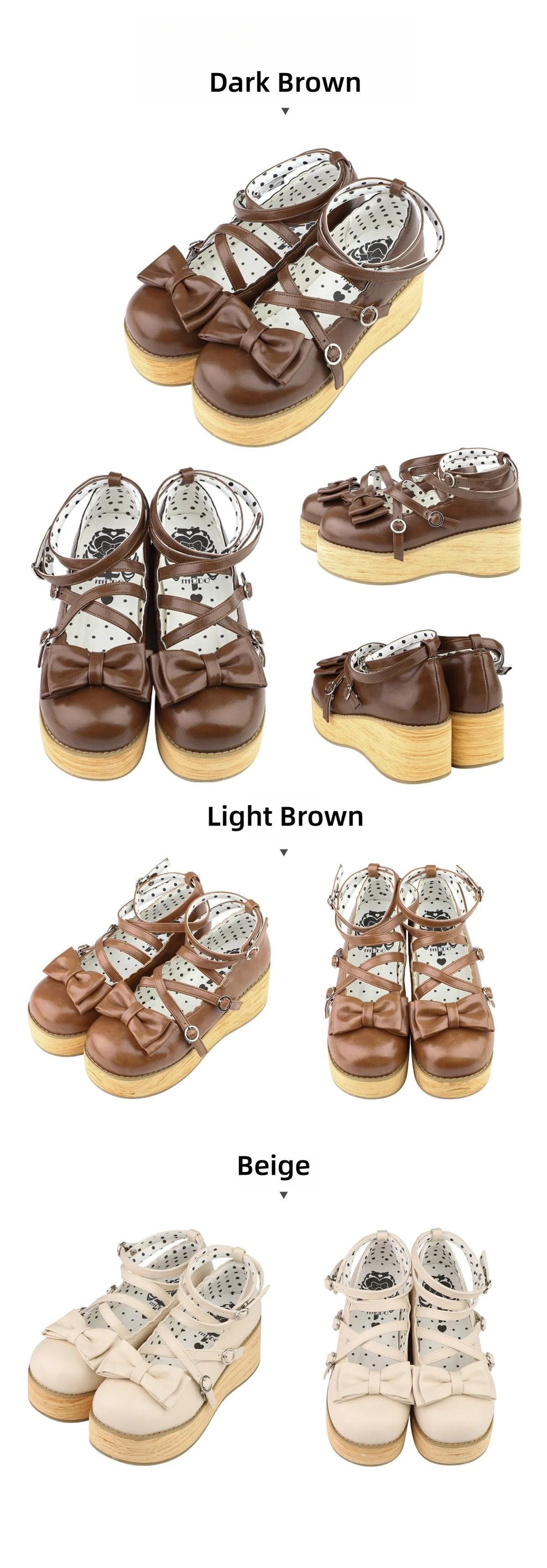 Puff Tata - Sweet Lolita Platform Shoes, Earth Tones - Image 6
