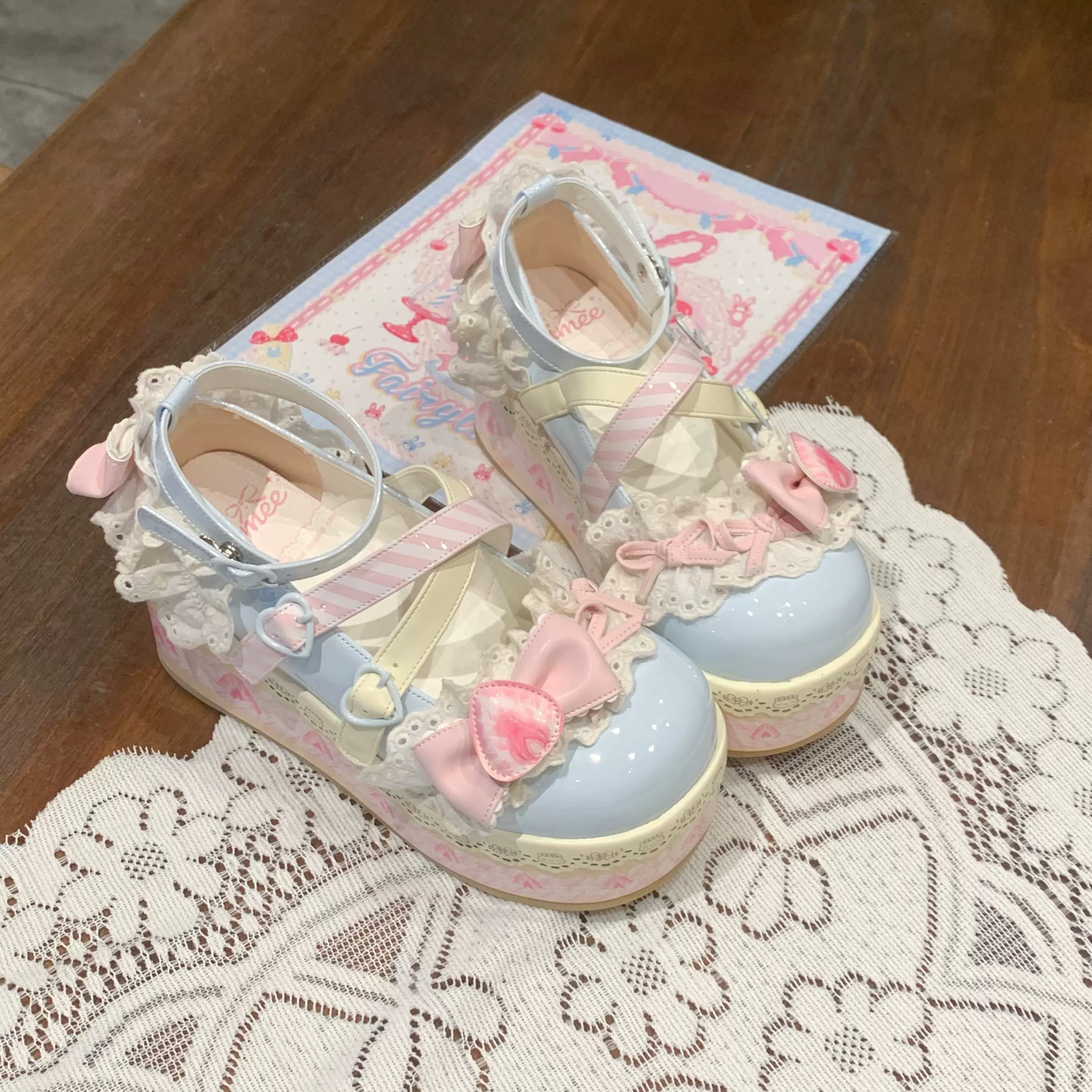 Aimee - Strawberry Limited - Sweet Lolita Platform Shoes Girlish Shoes - Image 10