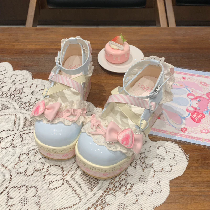 Aimee - Strawberry Limited - Sweet Lolita Platform Shoes Girlish Shoes - Image 11