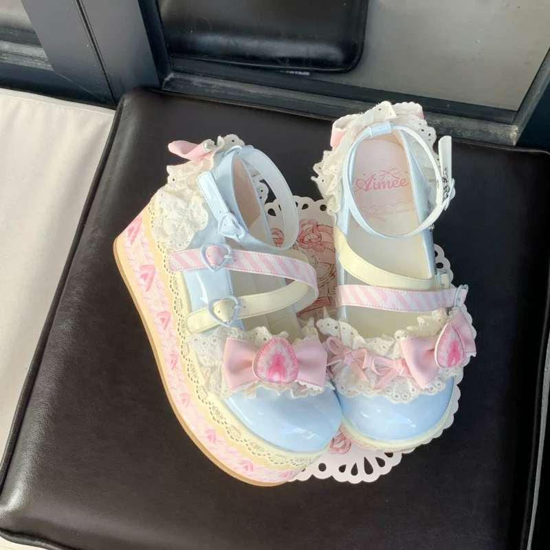 Aimee - Strawberry Limited - Sweet Lolita Platform Shoes Girlish Shoes - Image 12