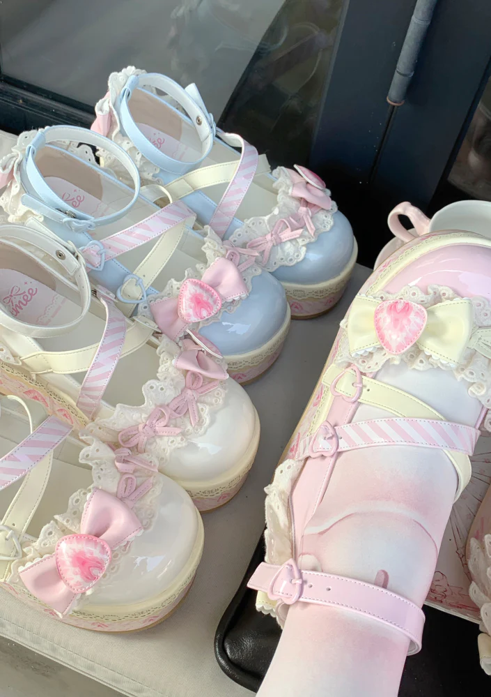 Aimee - Strawberry Limited - Sweet Lolita Platform Shoes Girlish Shoes - Image 14