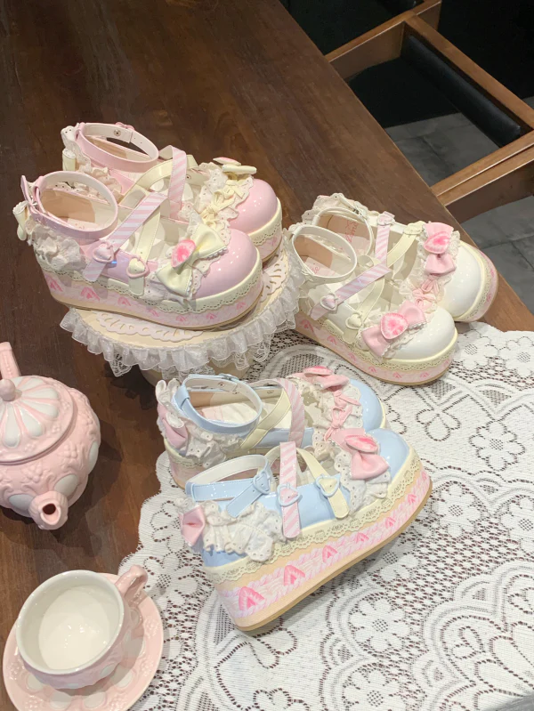 Aimee - Strawberry Limited - Sweet Lolita Platform Shoes Girlish Shoes - Image 15