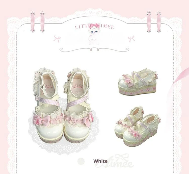 Aimee - Strawberry Limited - Sweet Lolita Platform Shoes Girlish Shoes - Image 16