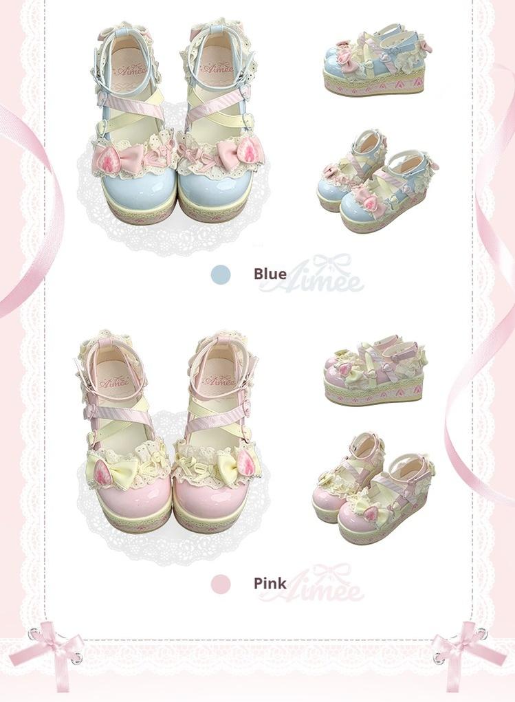 Aimee - Strawberry Limited - Sweet Lolita Platform Shoes Girlish Shoes - Image 17