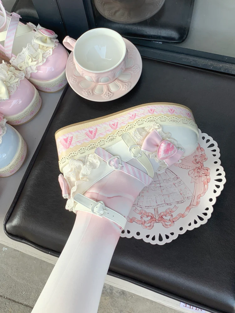 Aimee - Strawberry Limited - Sweet Lolita Platform Shoes Girlish Shoes - Image 4
