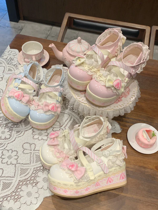 Aimee - Strawberry Limited - Sweet Lolita Platform Shoes Girlish Shoes - Image 6