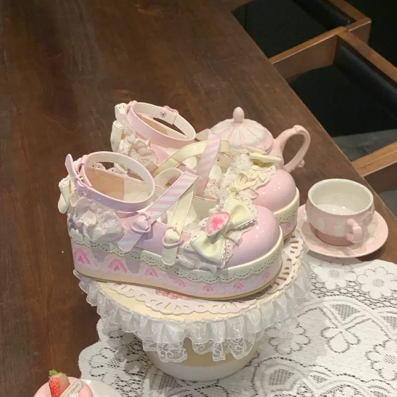 Aimee - Strawberry Limited - Sweet Lolita Platform Shoes Girlish Shoes - Image 7