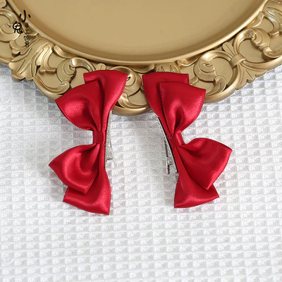 Xiaogui - Sweet Lolita Ponytail Lolita Bow Hair Clips - Image 10