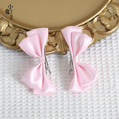 Xiaogui - Sweet Lolita Ponytail Lolita Bow Hair Clips - Image 11