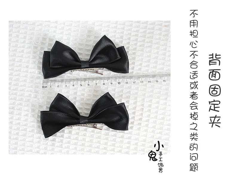 Xiaogui - Sweet Lolita Ponytail Lolita Bow Hair Clips - Image 14