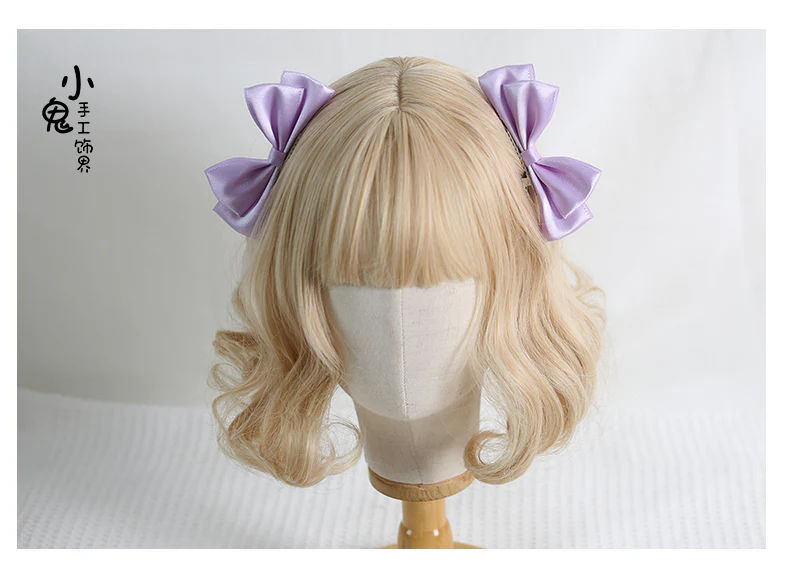 Xiaogui - Sweet Lolita Ponytail Lolita Bow Hair Clips - Image 15