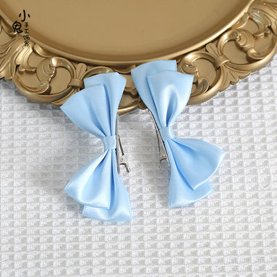 Xiaogui - Sweet Lolita Ponytail Lolita Bow Hair Clips - Image 7