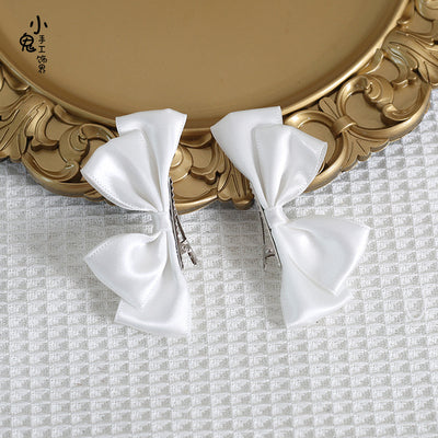 Xiaogui - Sweet Lolita Ponytail Lolita Bow Hair Clips - Image 9