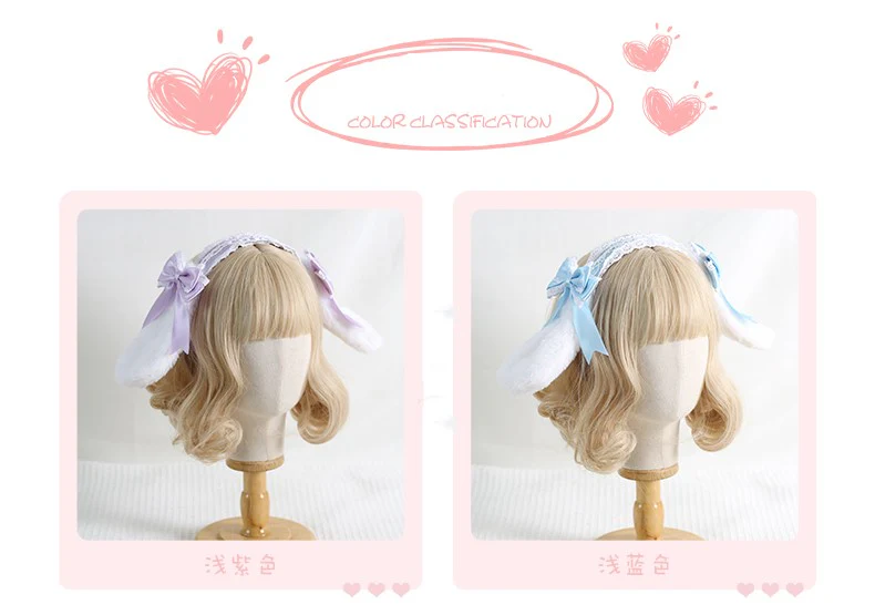 Xiaogui - Sweet Lolita Rabbit Ear KC Headband - Image 10