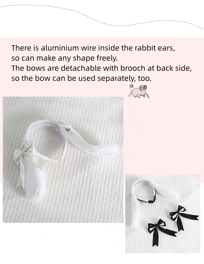 Xiaogui - Sweet Lolita Rabbit Ear KC Headband - Image 11