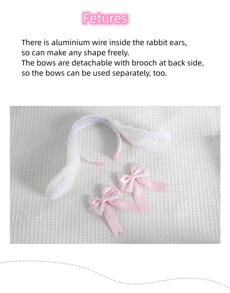 Xiaogui - Sweet Lolita Rabbit Ear KC Headband - Image 12