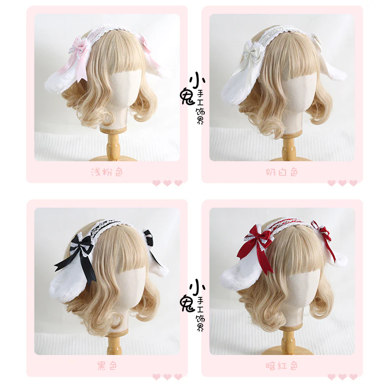 Xiaogui - Sweet Lolita Rabbit Ear KC Headband - Image 8