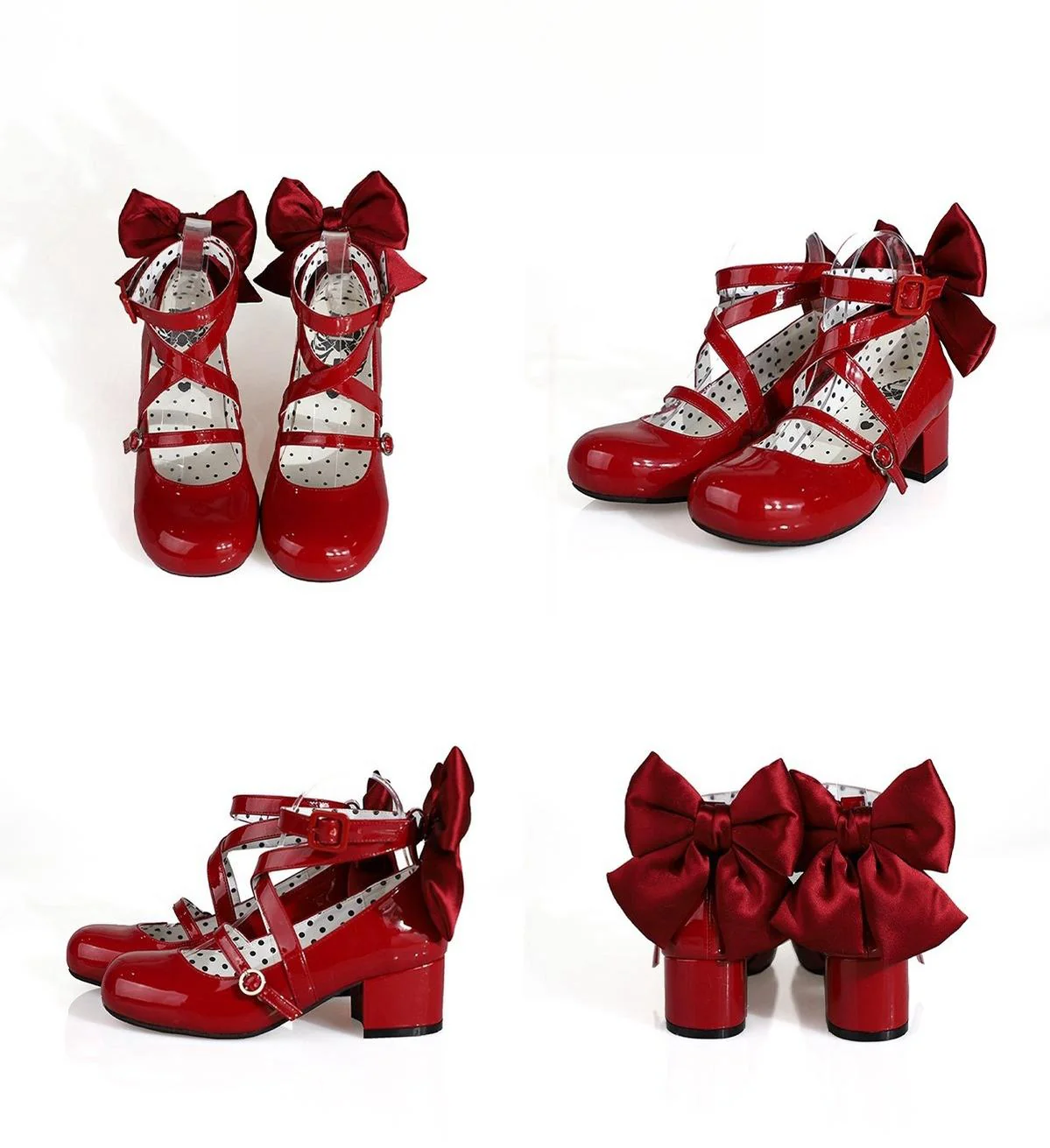 MODO - Follow in the Moonlight - Sweet Lolita Round Toe Shoes with Large Bow - Image 29