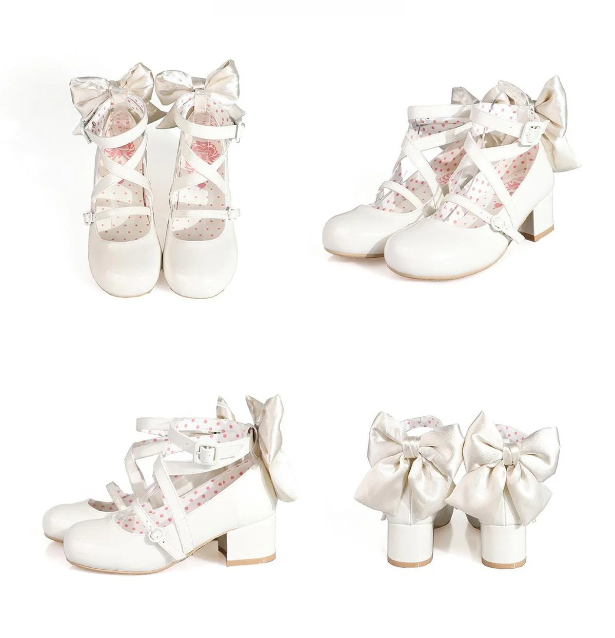 MODO - Follow in the Moonlight - Sweet Lolita Round Toe Shoes with Large Bow - Image 31