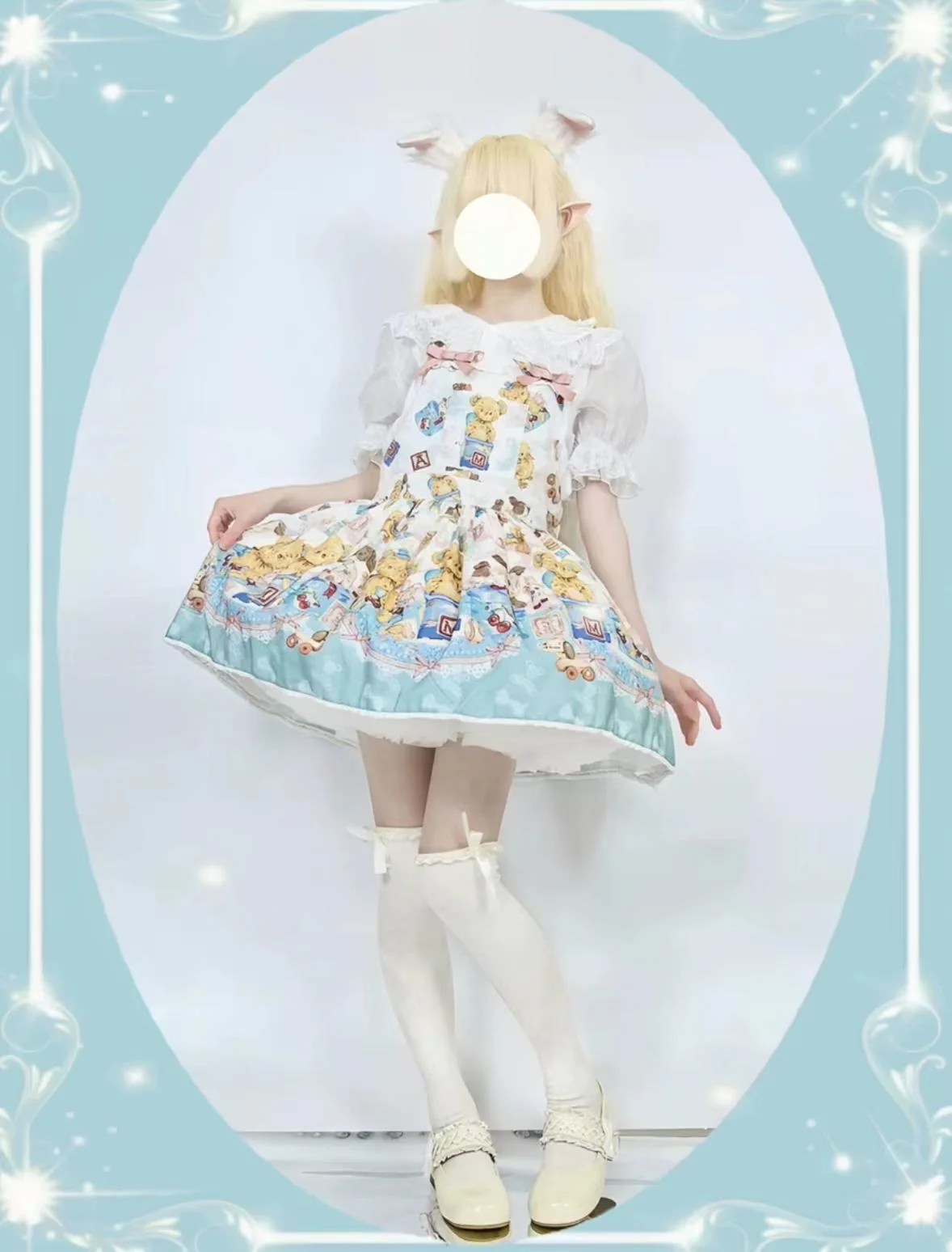 DMFS - Sweet Lolita Shirt Cotton Lolita Blouse Doll Collar - Image 3