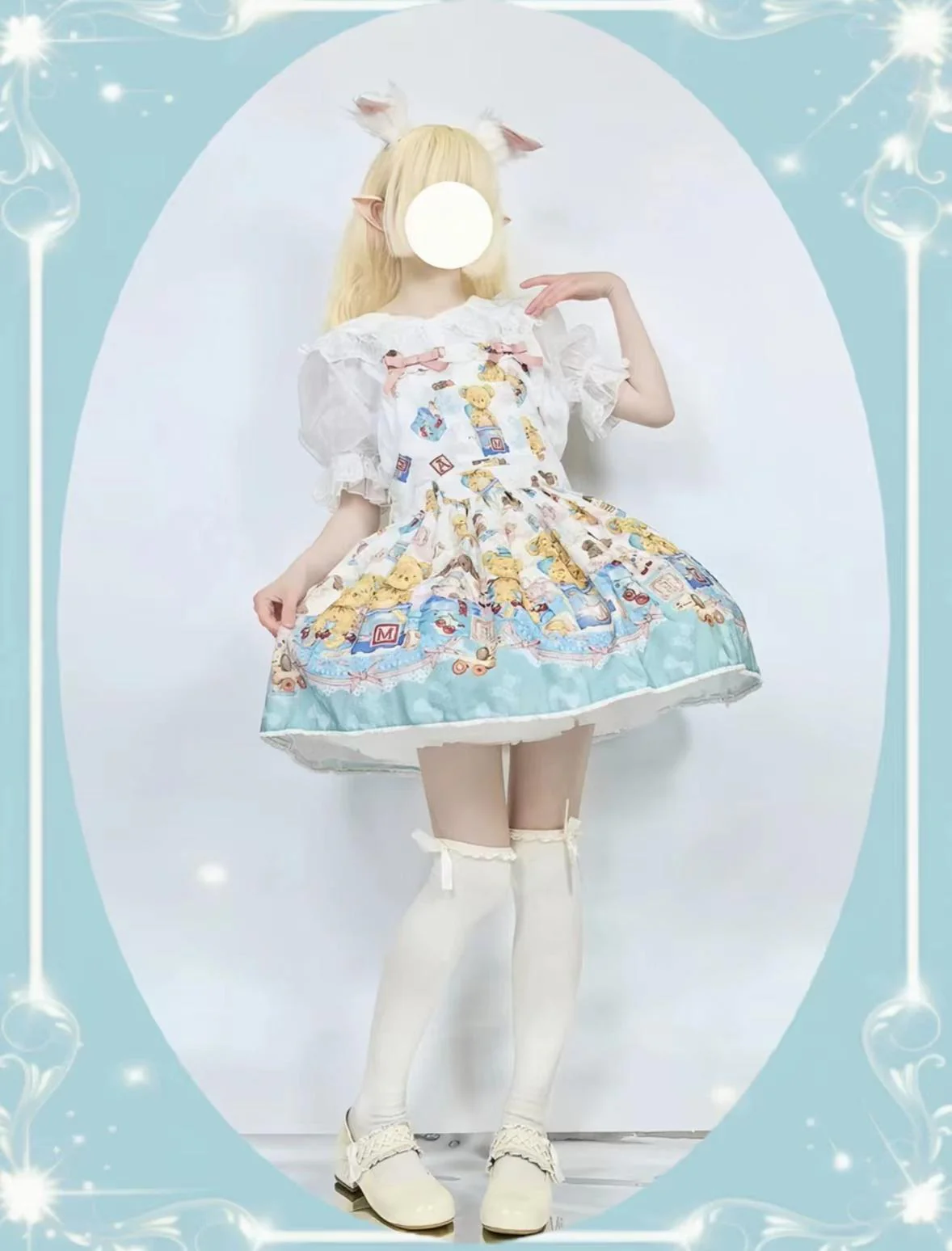 DMFS - Sweet Lolita Shirt Cotton Lolita Blouse Doll Collar - Image 4