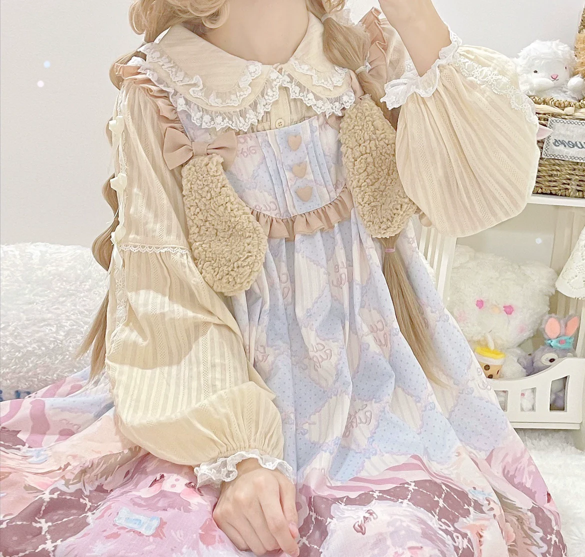 Sweet Lolita Shirt Doll Collar Blouse High-waisted - Image 31