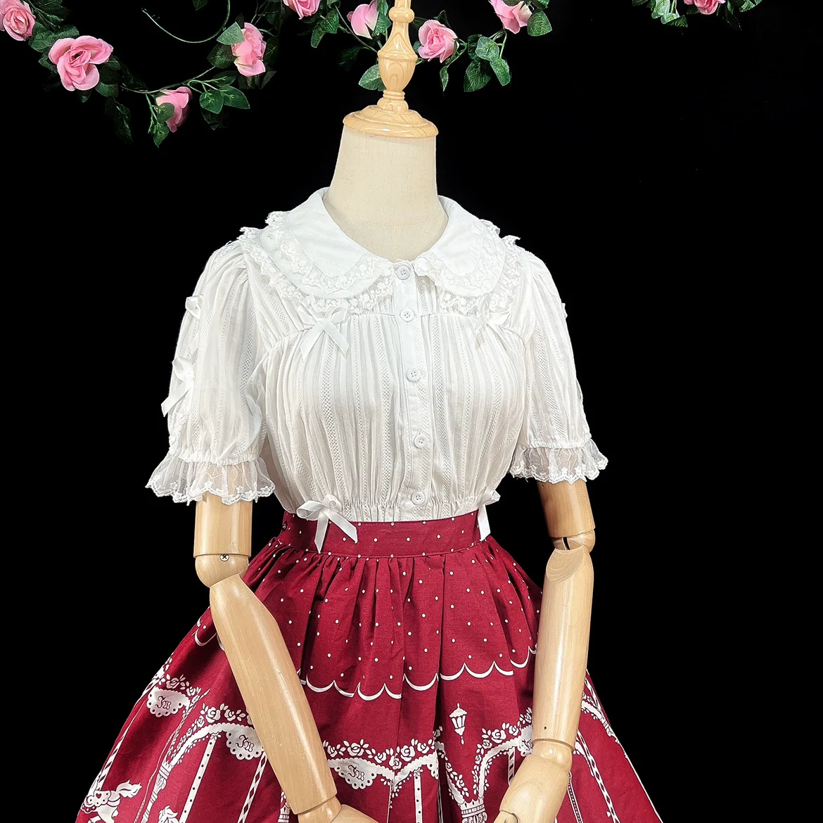 Sweet Lolita Shirt Doll Collar Blouse High-waisted - Image 9