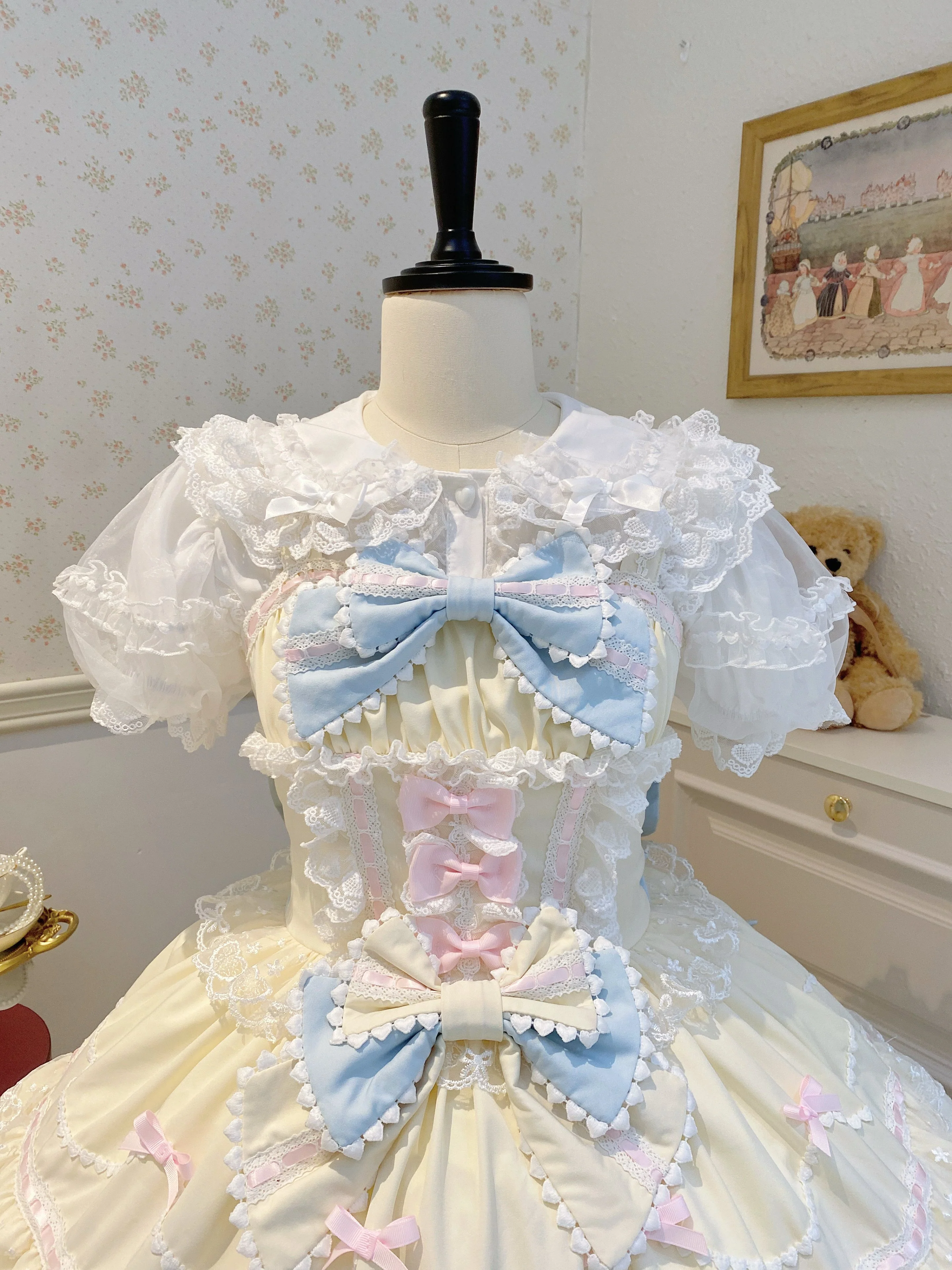 Sweet Lolita Shirt Summer Short Puffy Sleeved Blouse - Image 2