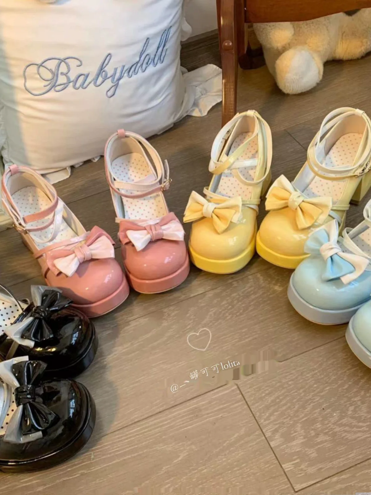 A Can of Cocoa - Heart Function - Sweet Lolita Shoes Gradient Color High Heels - Image 15