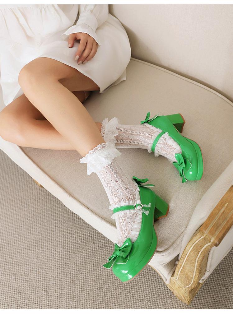 Yana - Rainbow Yana - Sweet Lolita Shoes, Lace & Bow Design - Image 27