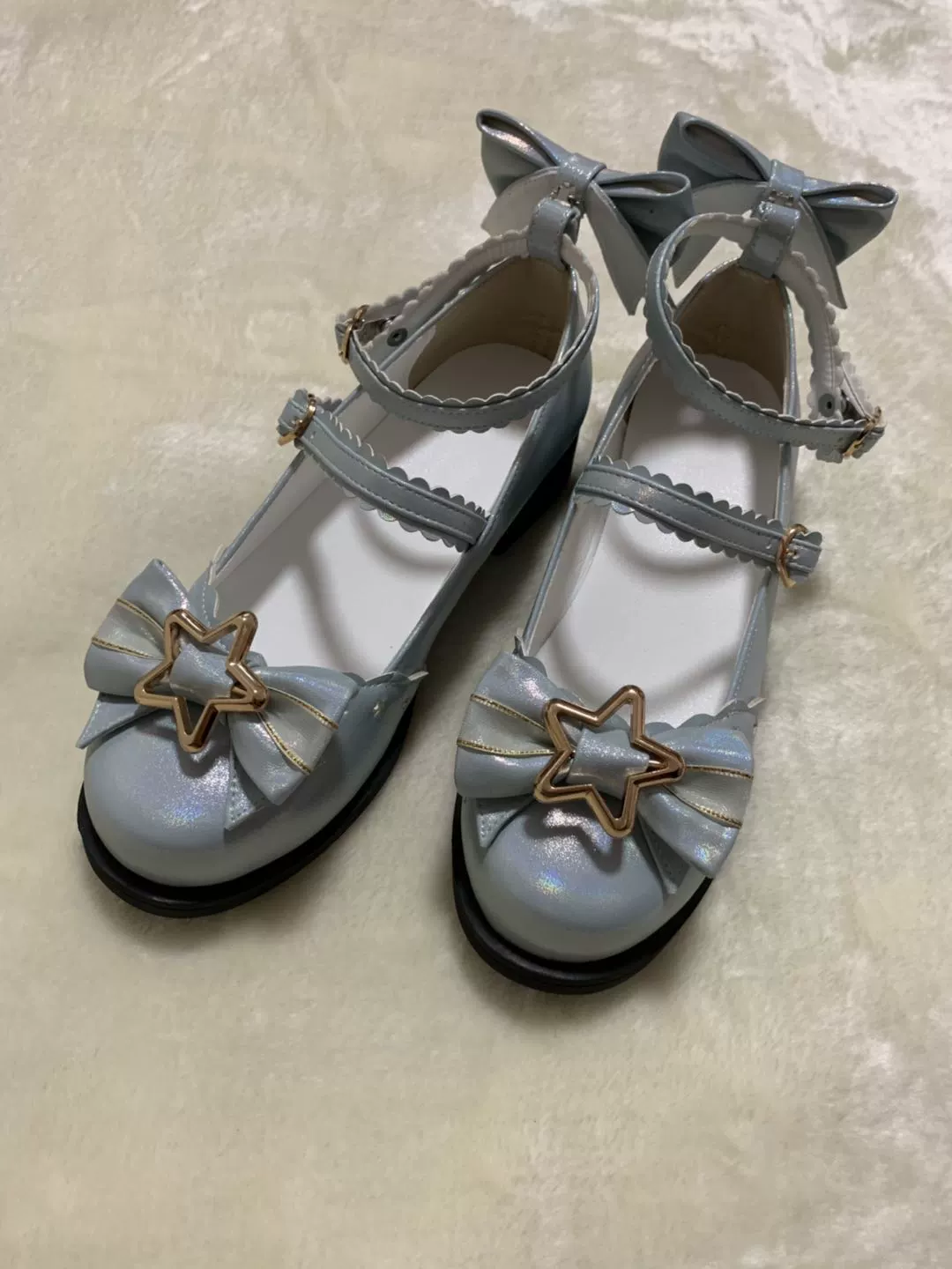Bubble Cat - Dreamy Starry - Sweet Lolita Shoes Low Heel Bow Shoes - Image 24