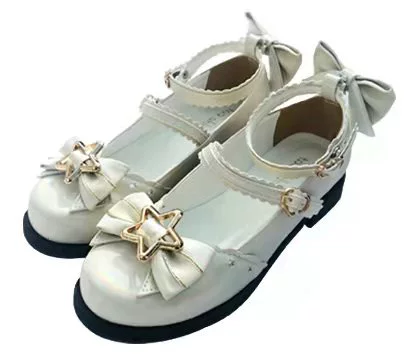 Bubble Cat - Dreamy Starry - Sweet Lolita Shoes Low Heel Bow Shoes - Image 6