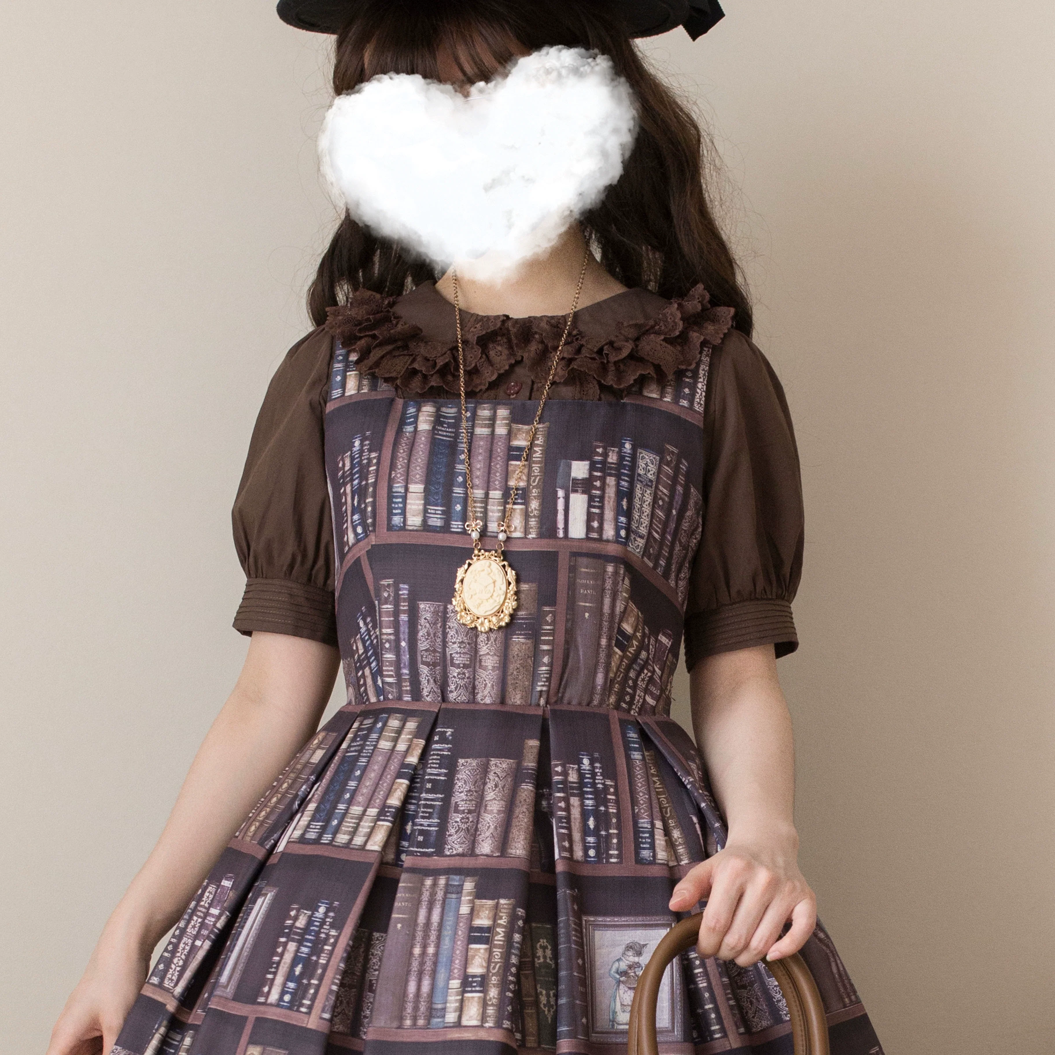 Semi-sweet Milk Cake - Sweet Lolita Short Sleeve Blouse with Lace Peter Pan Collar - Image 11