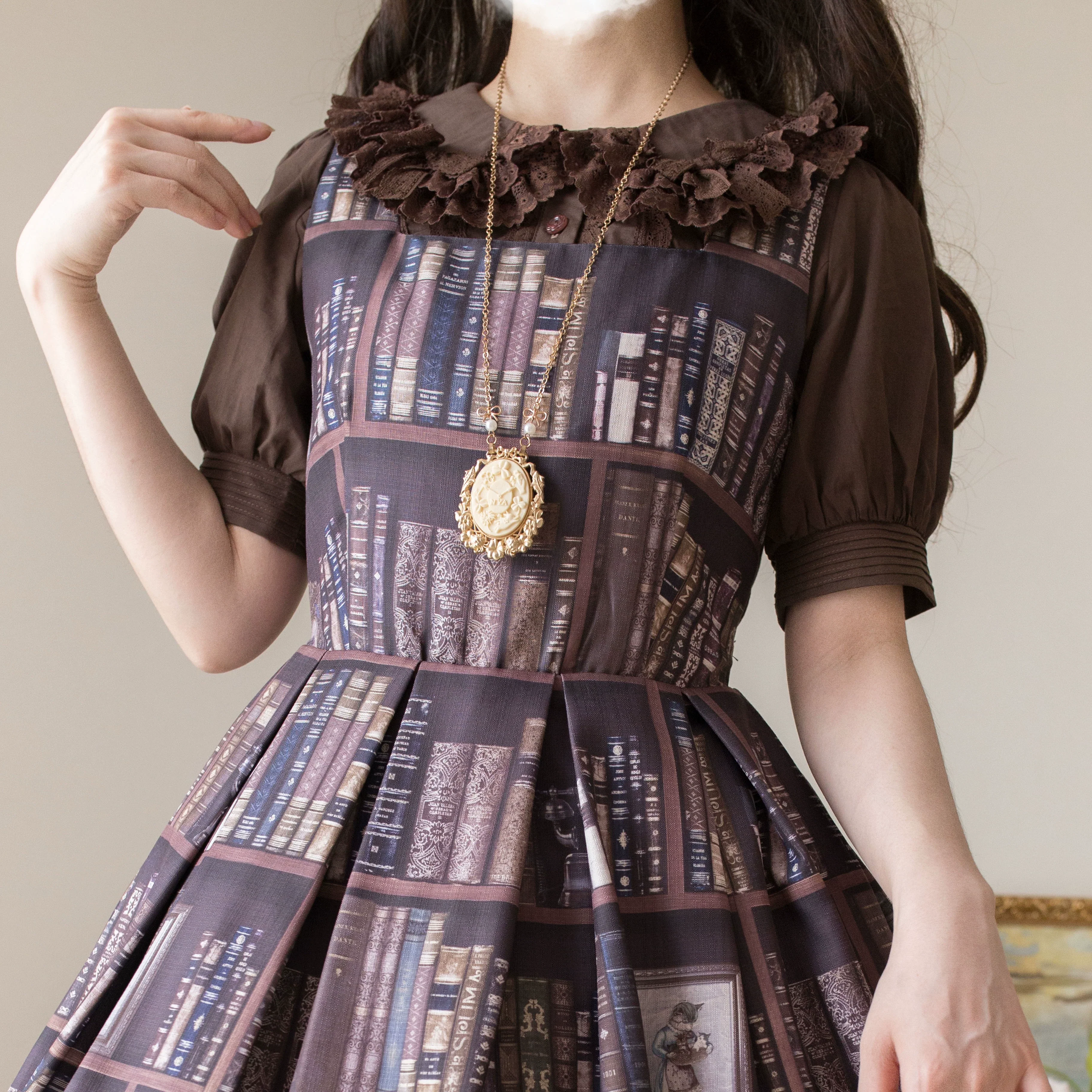 Semi-sweet Milk Cake - Sweet Lolita Short Sleeve Blouse with Lace Peter Pan Collar - Image 12