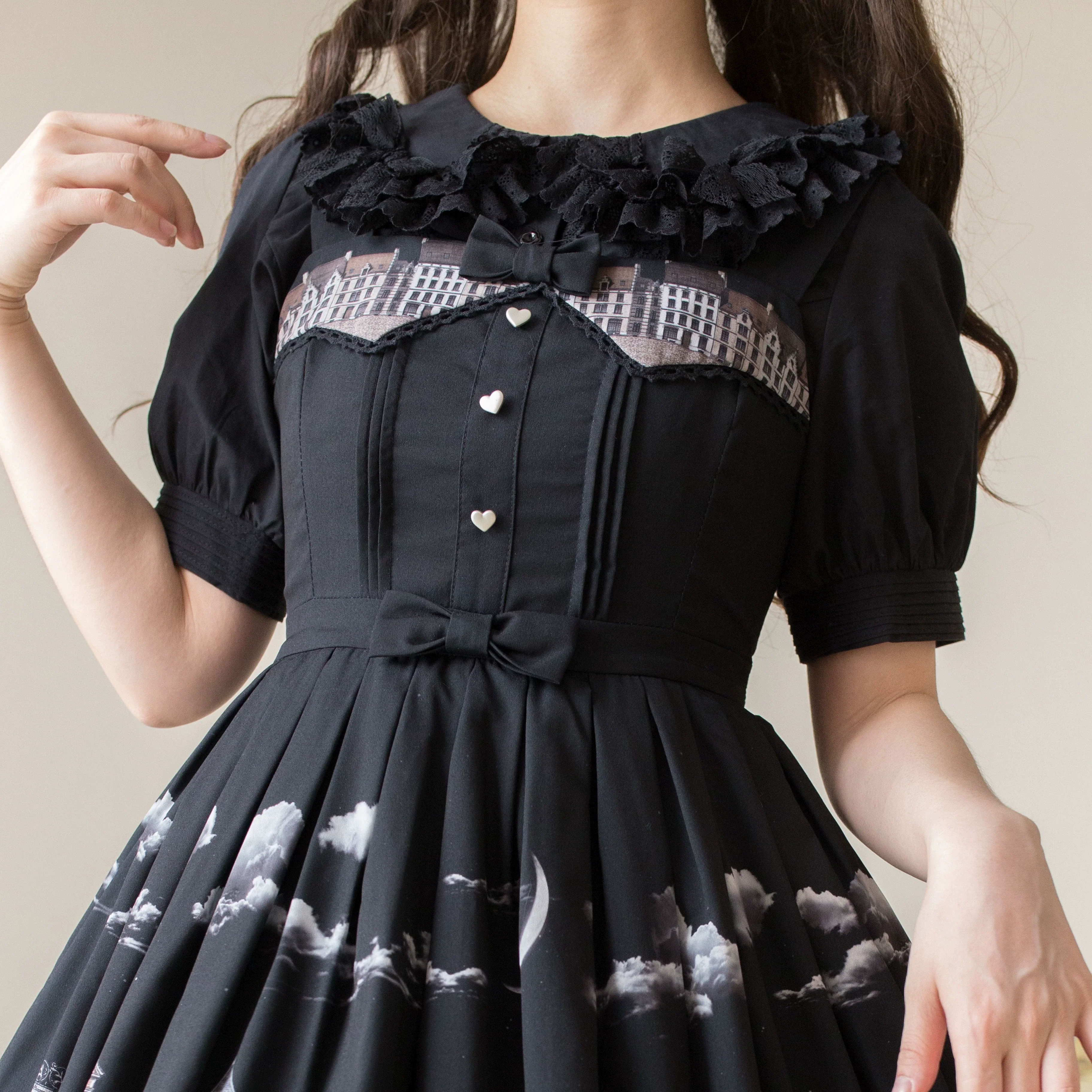 Semi-sweet Milk Cake - Sweet Lolita Short Sleeve Blouse with Lace Peter Pan Collar - Image 17