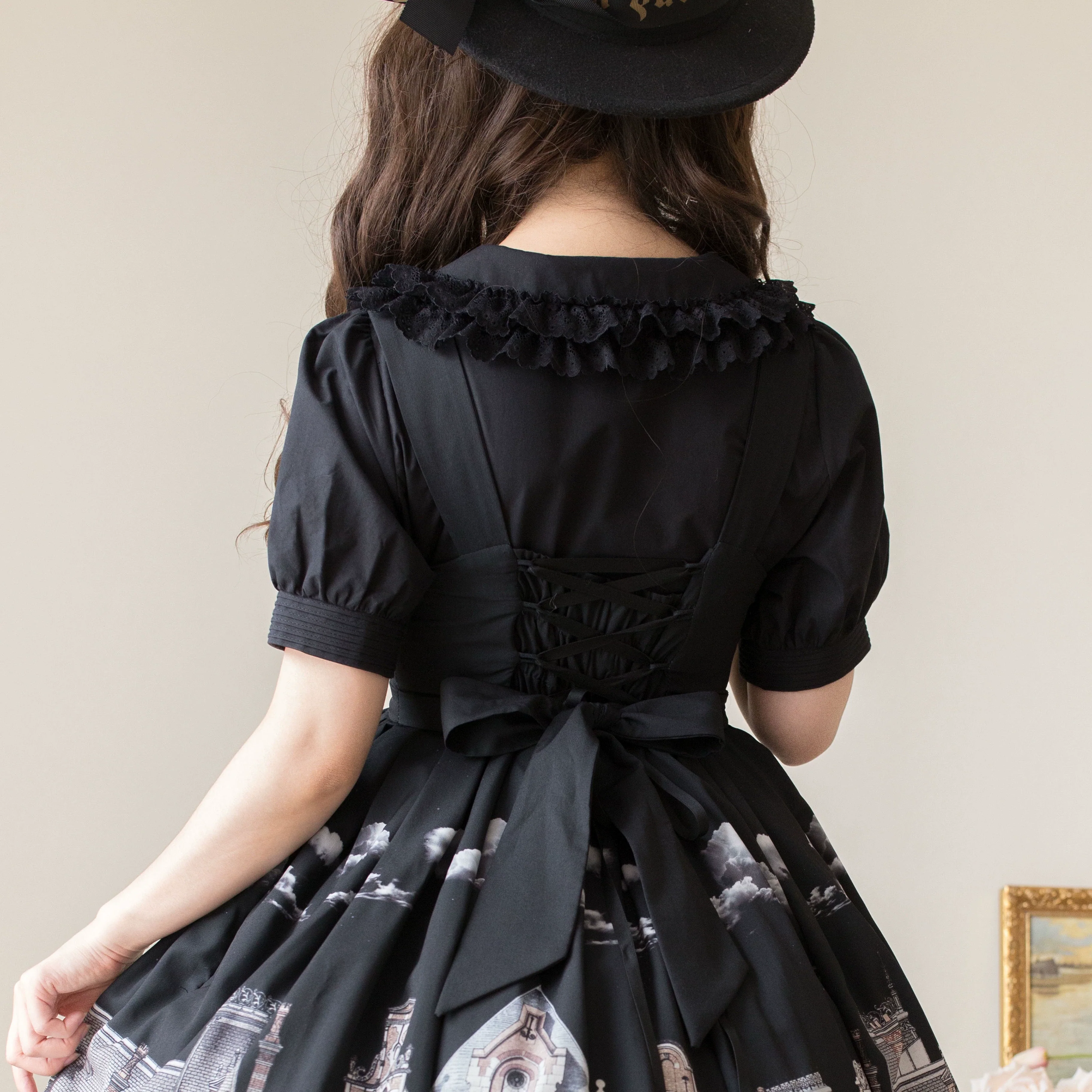 Semi-sweet Milk Cake - Sweet Lolita Short Sleeve Blouse with Lace Peter Pan Collar - Image 18