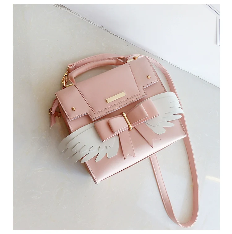 Prime Sister - Sweet Lolita Shoulder Bag Wings Bow Design High Capacity Bag - Image 14